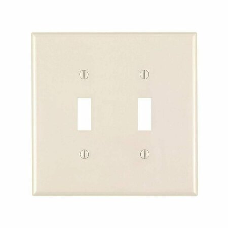 GORGEOUSGLOW Light Almond 2-Gang Oversized Toggle Switch Wall Plate GO738323